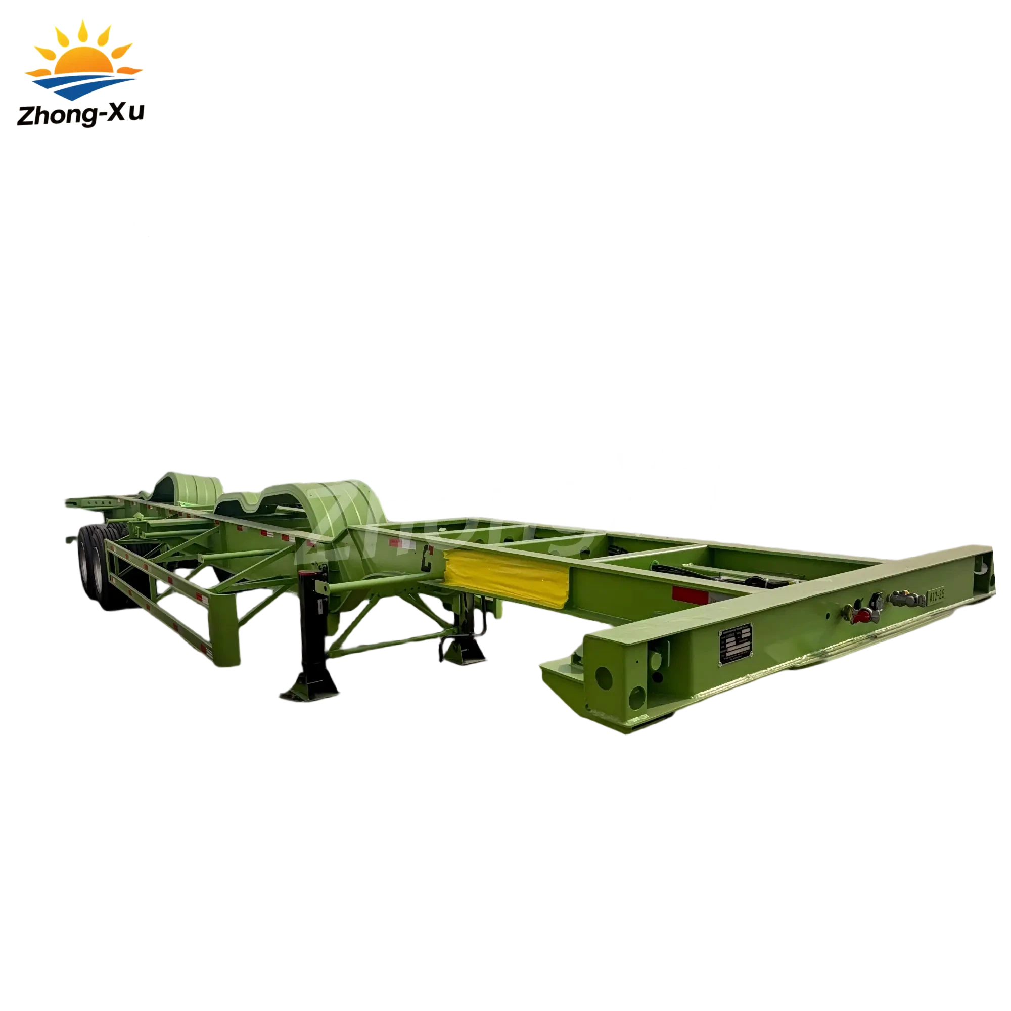 2Axle container skeletal semi-trailer