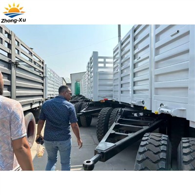 Kenyan Customers Visited Zhongxu Factory To Purchase 3-axle Warehouse Fence P...