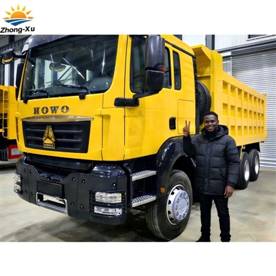 Ghanaian Client Signs Order On-Site After Visiting ZhongXu HOWO Dump Truck Fa...
